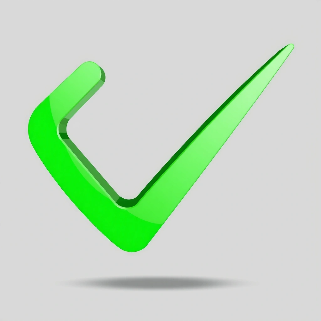 Iconiță de succes cu bifă verde