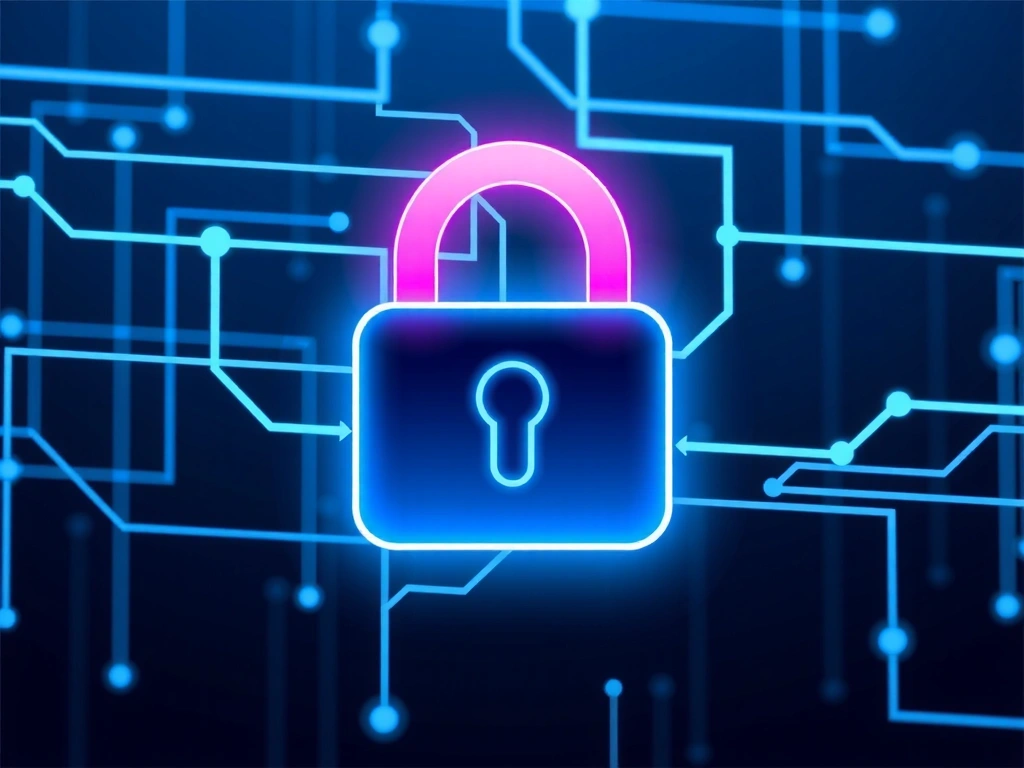 Ilustrație a unei încuietori digitale reprezentând securitatea datelor